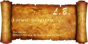 Lorenz Brigitta névjegykártya